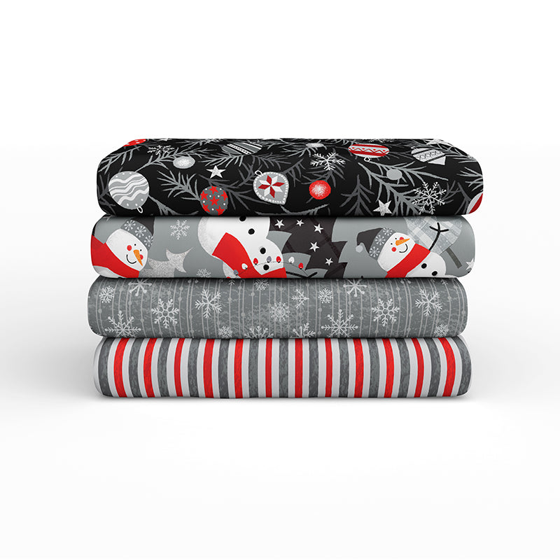 Red + Grey Christmas by PBS Fabrics