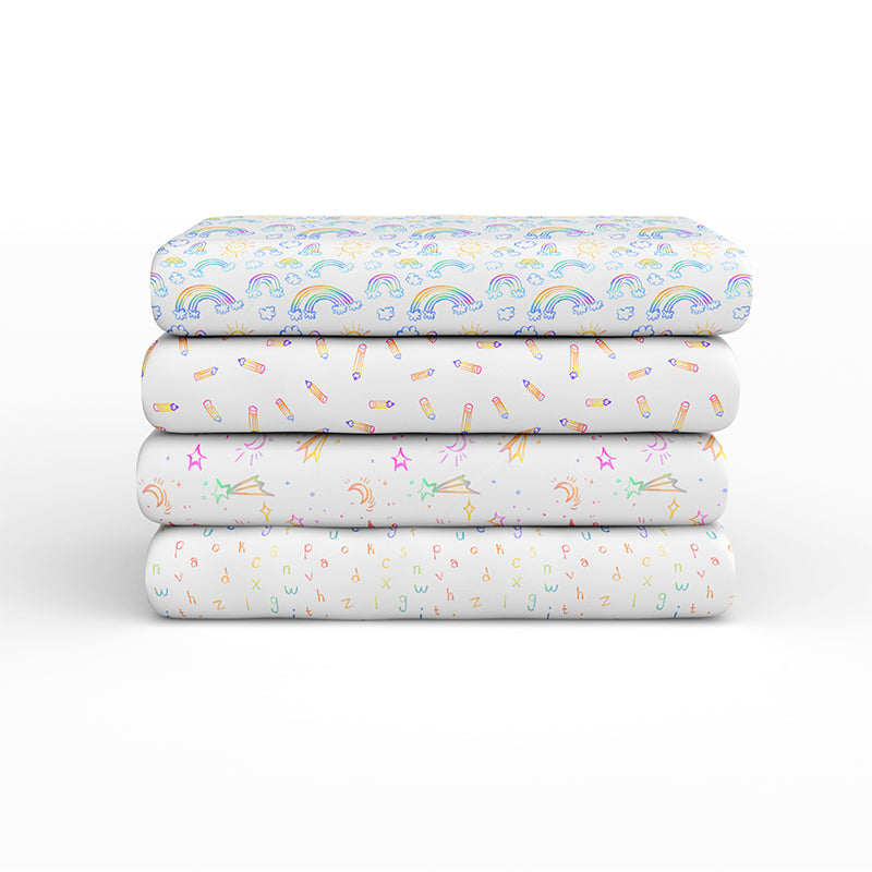 Rainbow Schoolhouse by PBS Fabrics