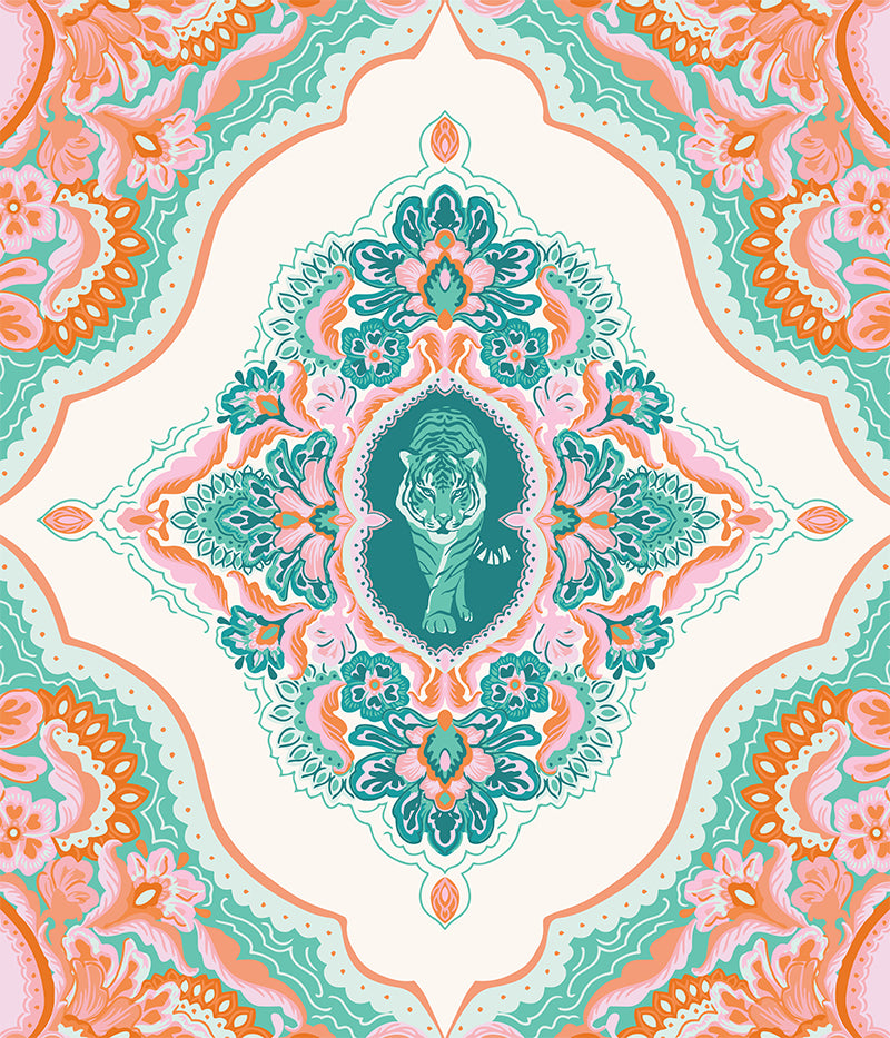 Tiger Panel - Tan/Orange