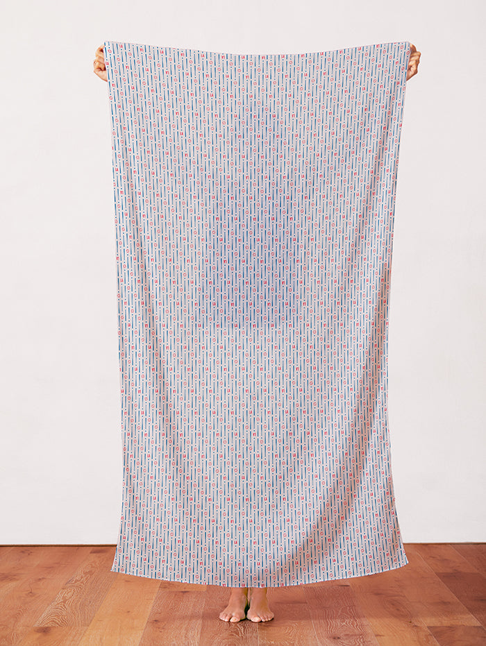 LA Ditsy Baseballs - White