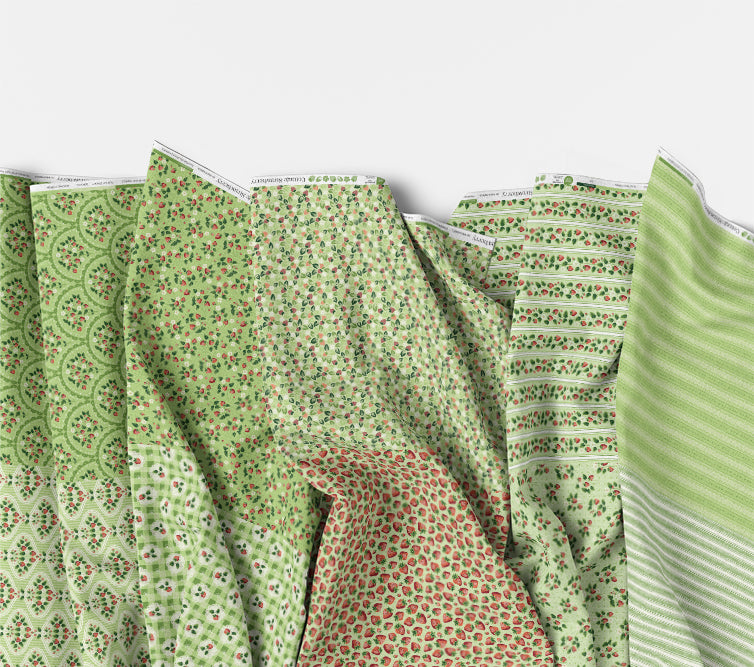 Cottage Strawberry - Green - Flat Fat Stack 10 PC