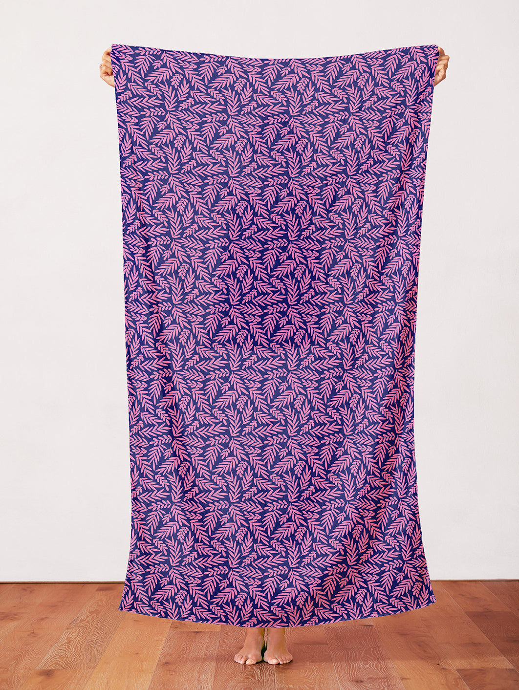 Ferns - Navy/Dark Pink