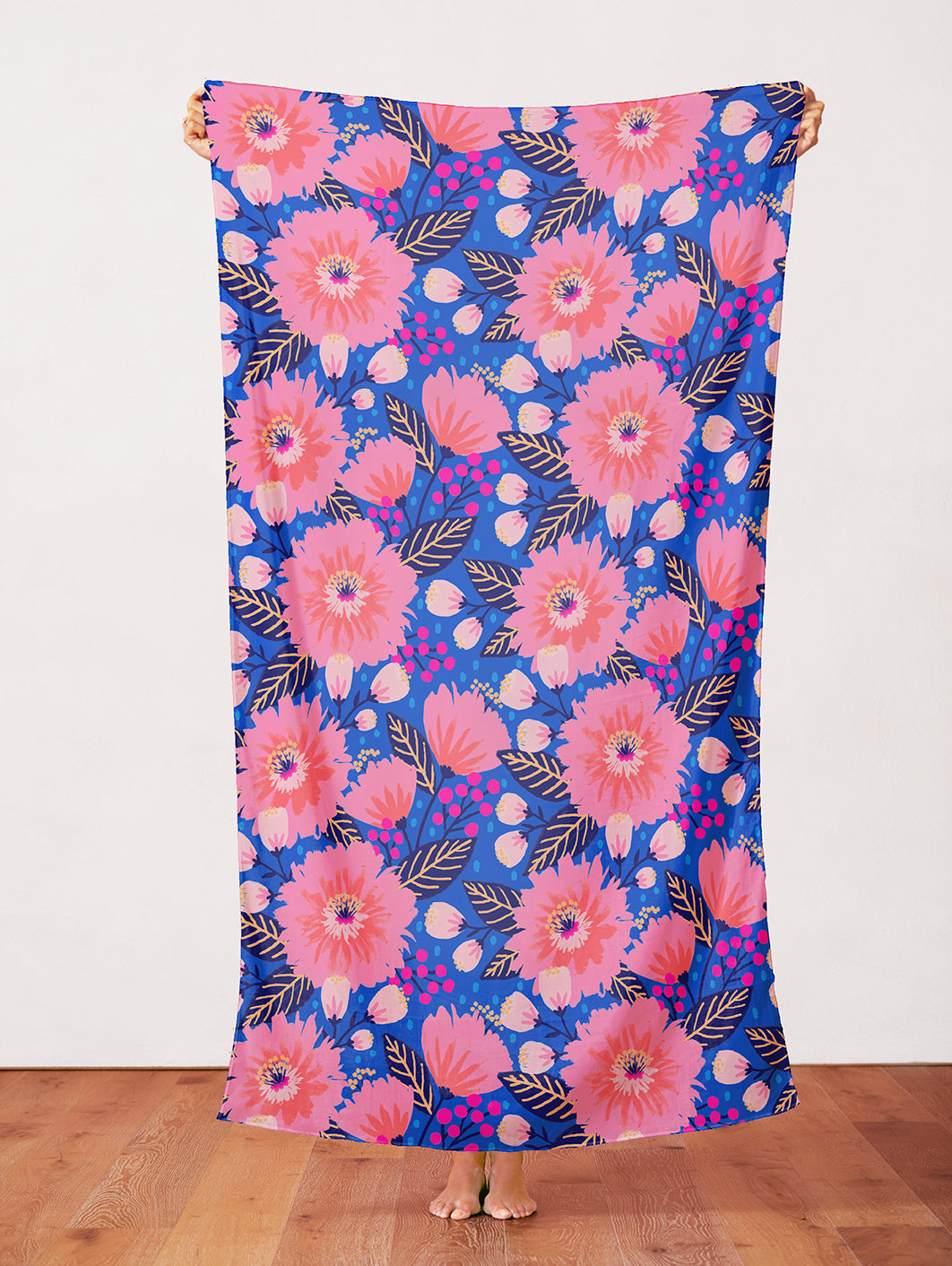 Dahlia Party - Dark Blue/Pink