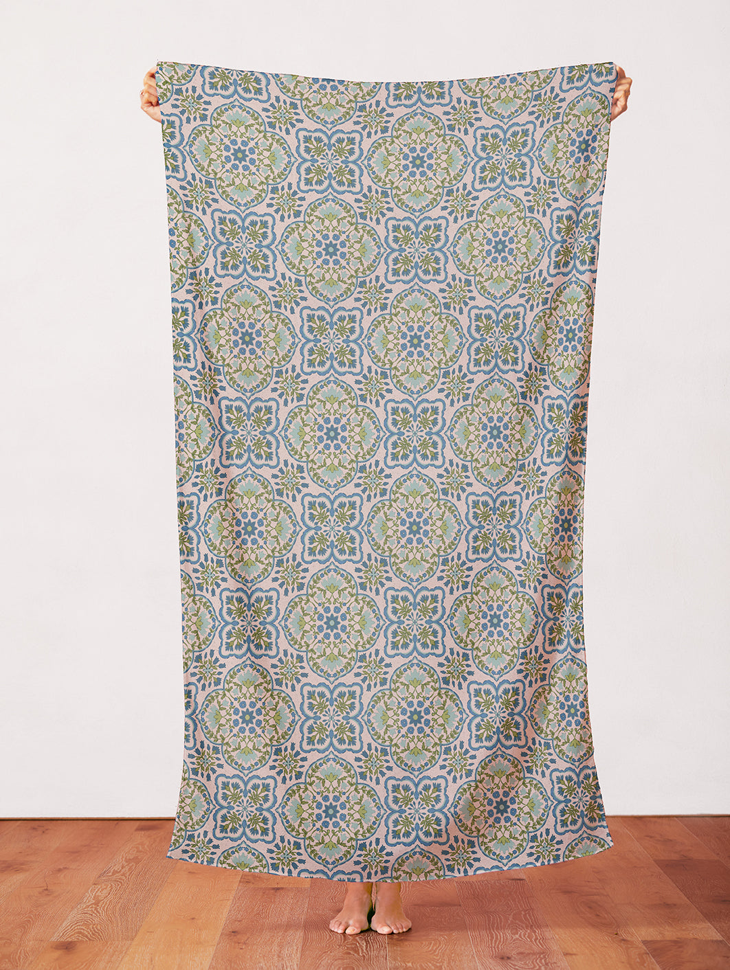 Blockprint Chic - Beige/Blue