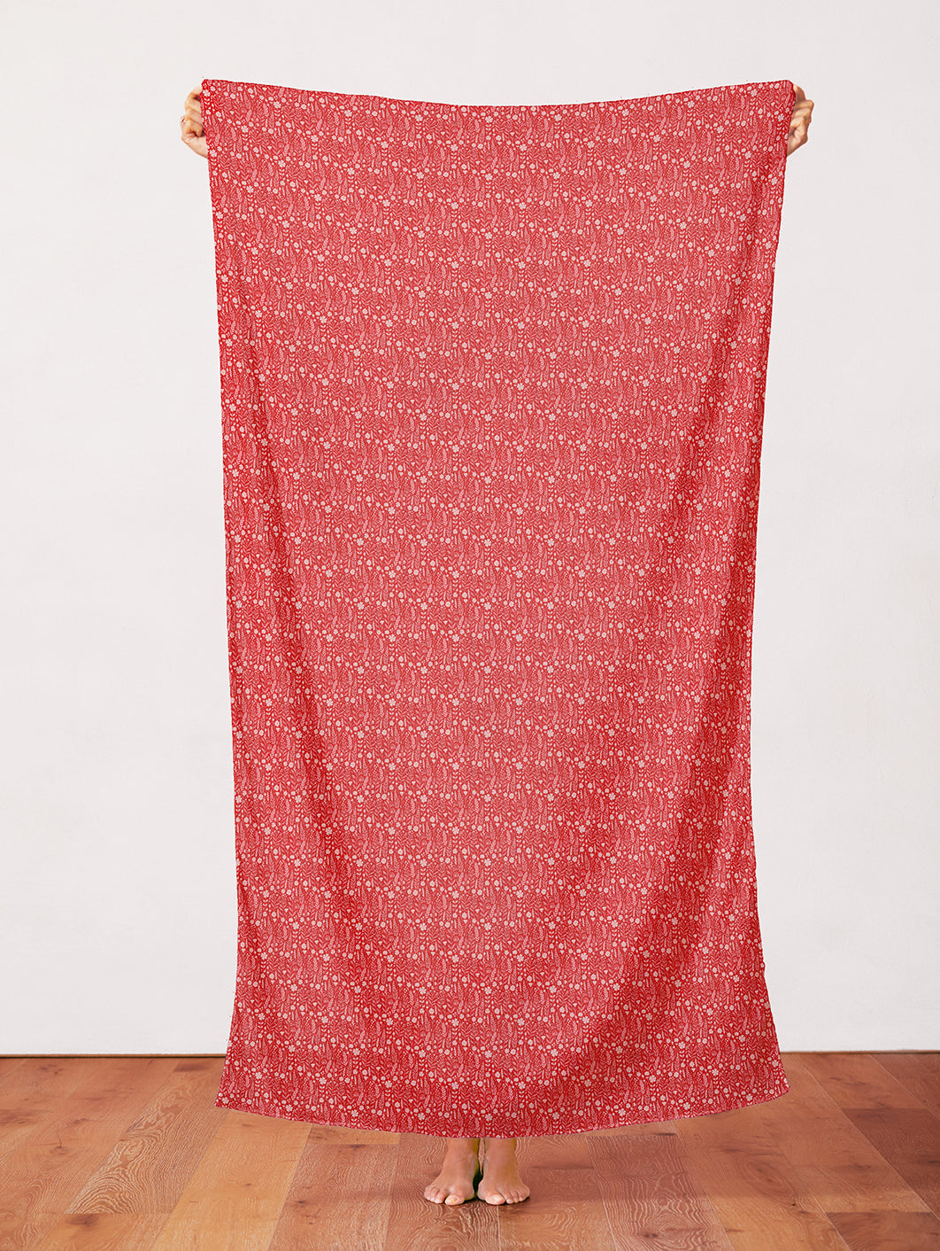 Wildflowers - White on Red