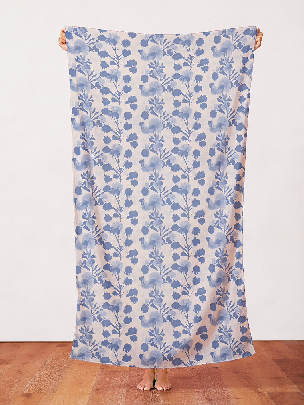 Garden Stems - Blue on White