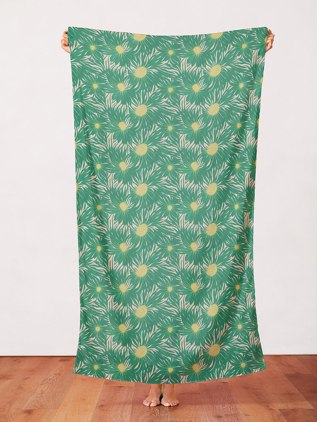 Whimsical Petals - Green on Chartreuse