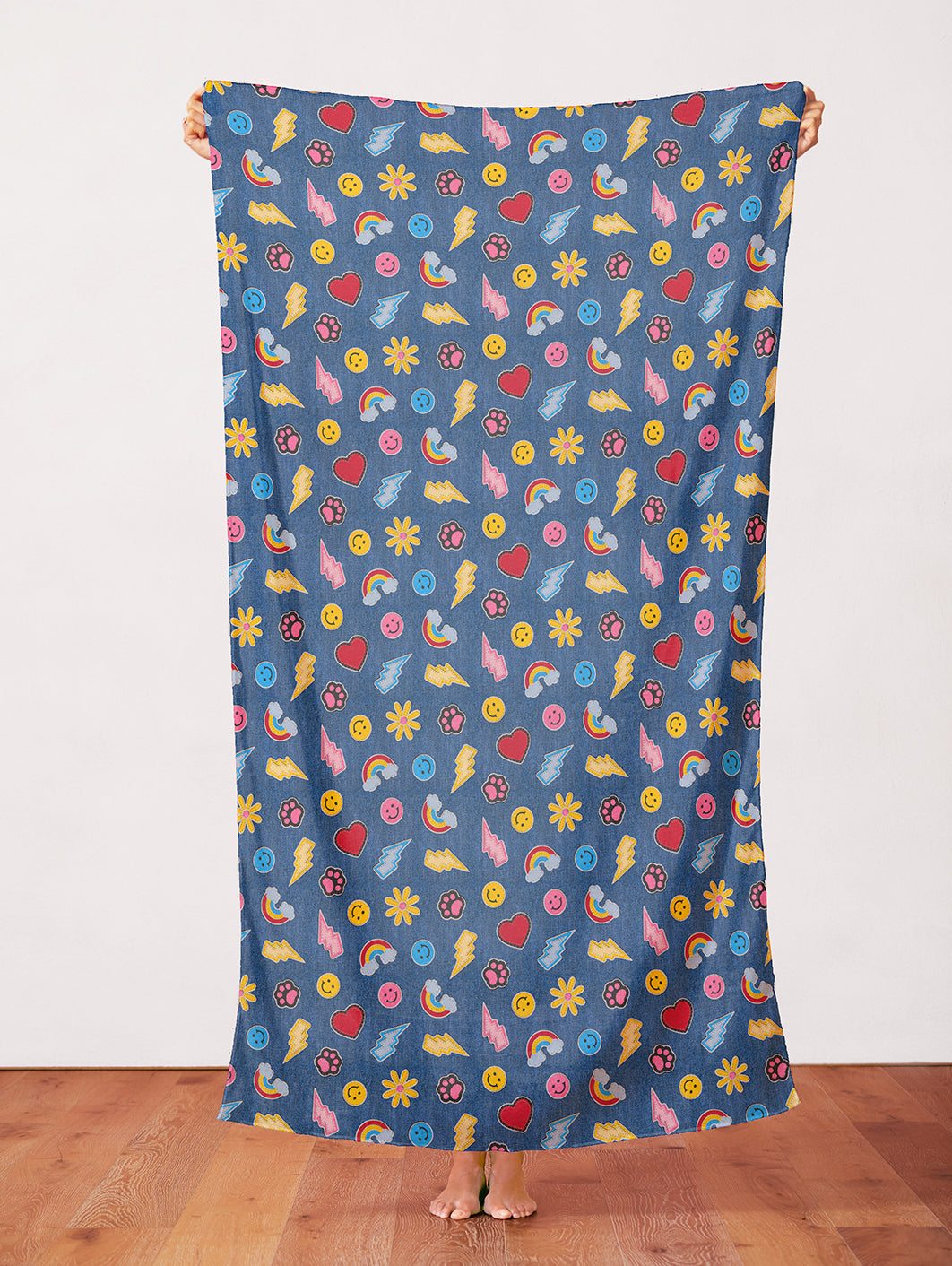 Smileys & Rainbows - Dark Blue