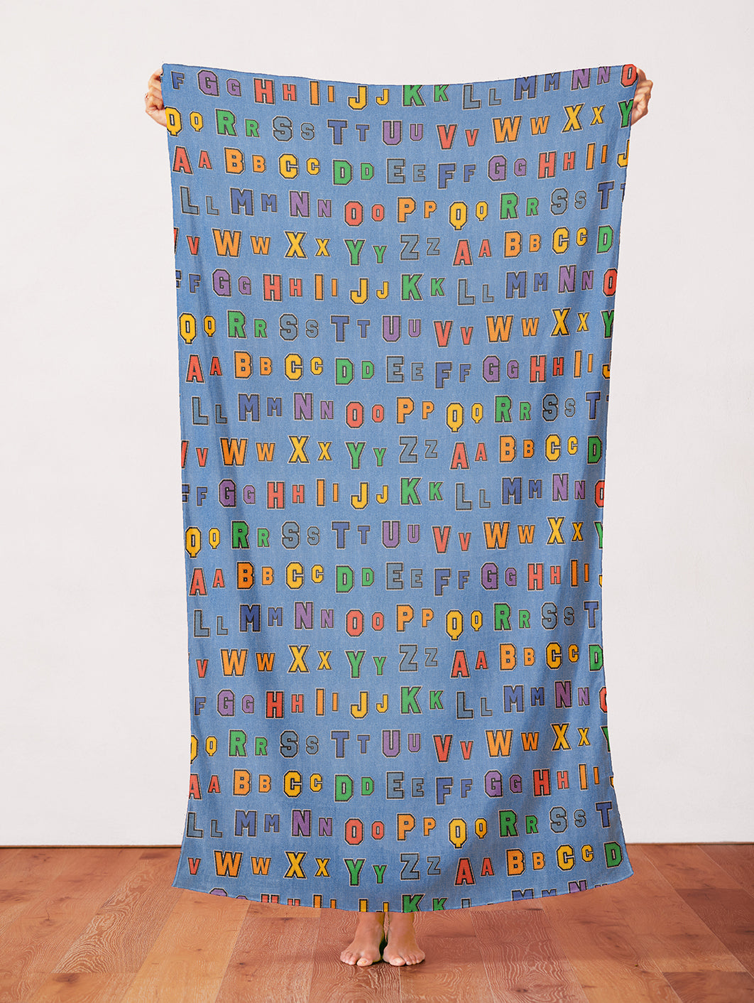 Alphabet Rows - Light Blue