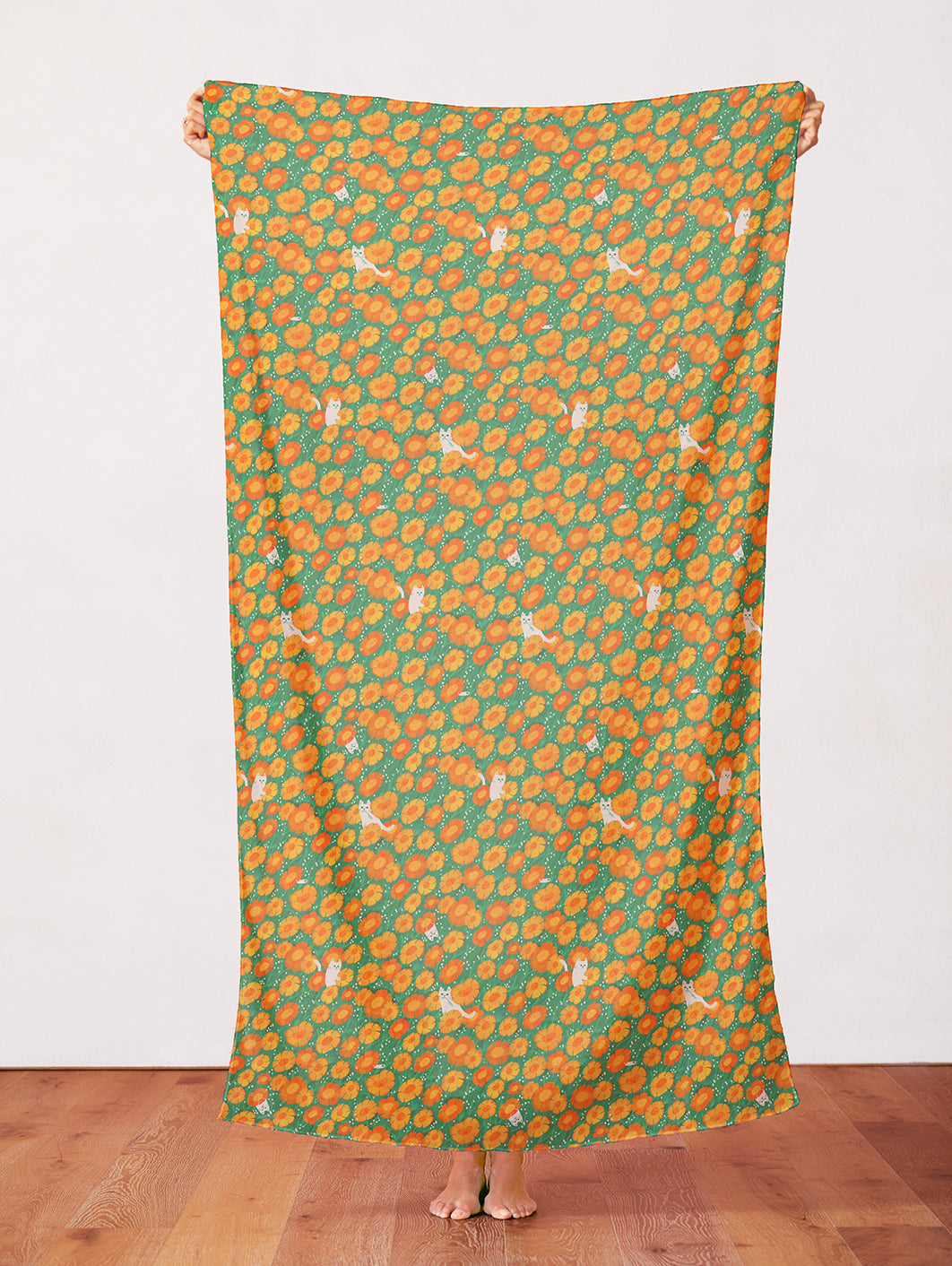 Floral Felines - Orange