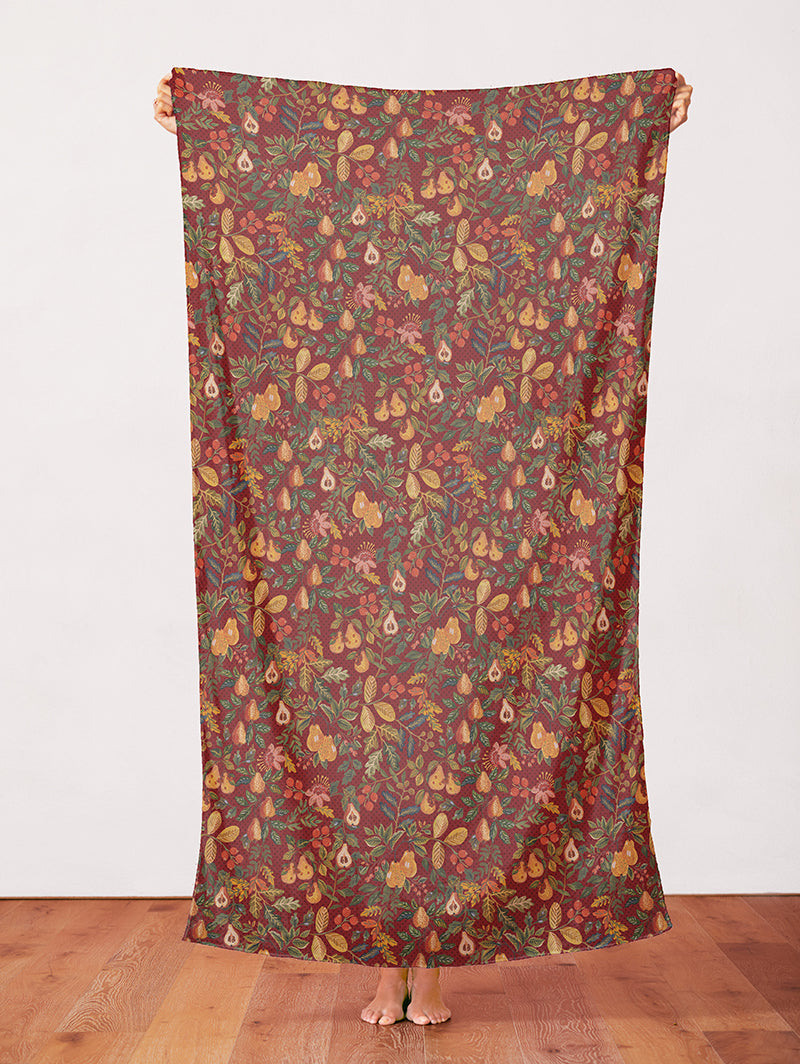 Pears & Florals - Red