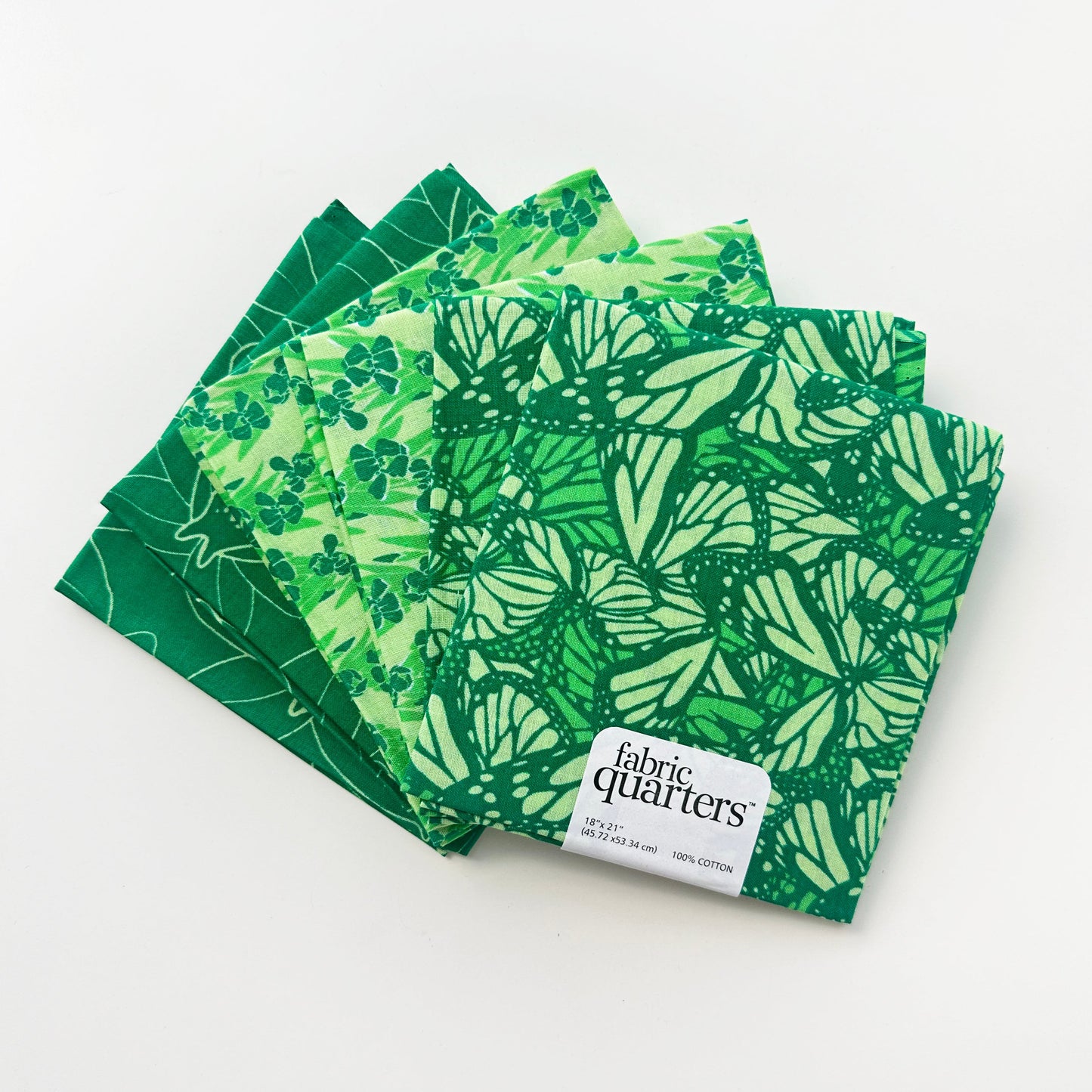Green Butterflies Fat Quarter Pack Box