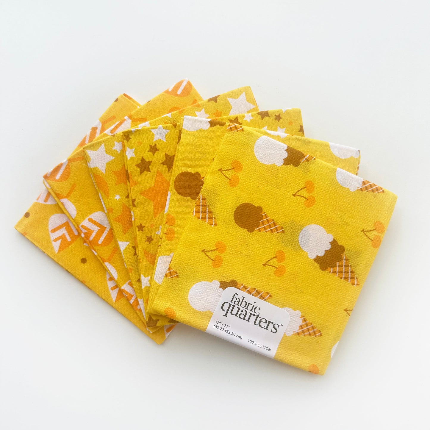 Yellow Ice Cream Fat Quarter Pack Box
