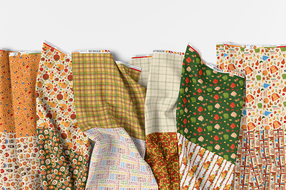 Autumn Girl - Flat Fat Stack 12 PC