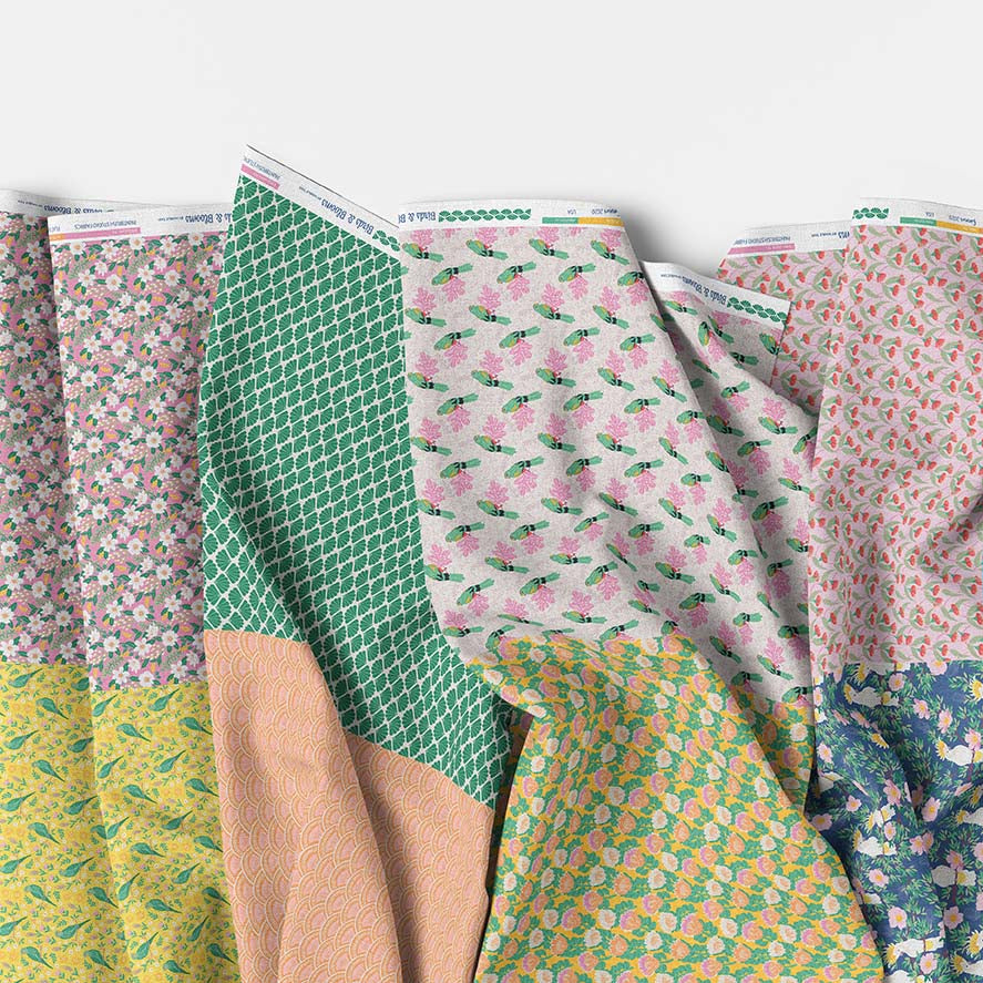 Birds and Blooms - Flat Fat Stack 8 PC