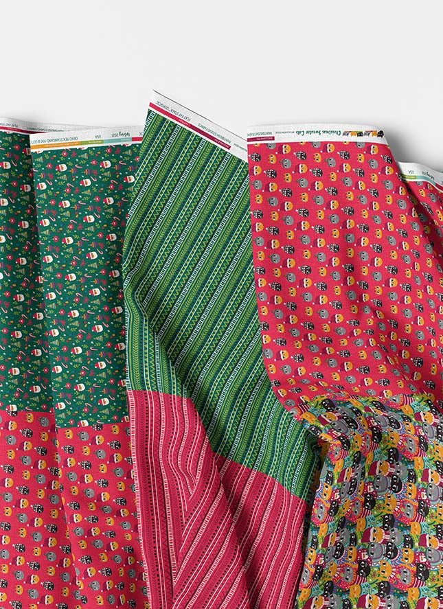 Christmas Sweater Cats - Flat Fat Stack 6 PC