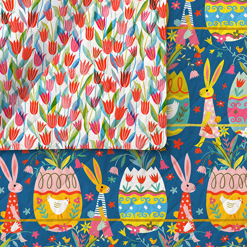 Cottontails & Tulips Pre-Quilt