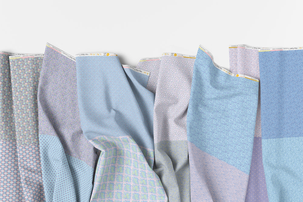 Petite Petals 3 - Blue/Pink - Flat Fat Stack 14 PC