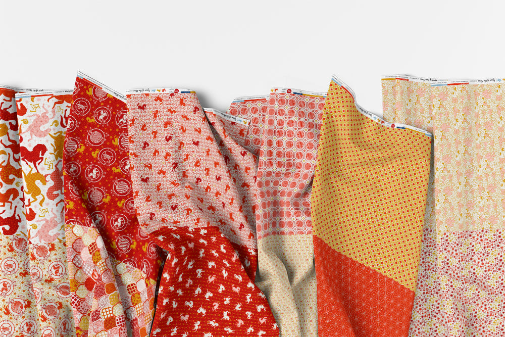 Year of the Horse - Red/Gold - Flat Fat Stack 12 PC
