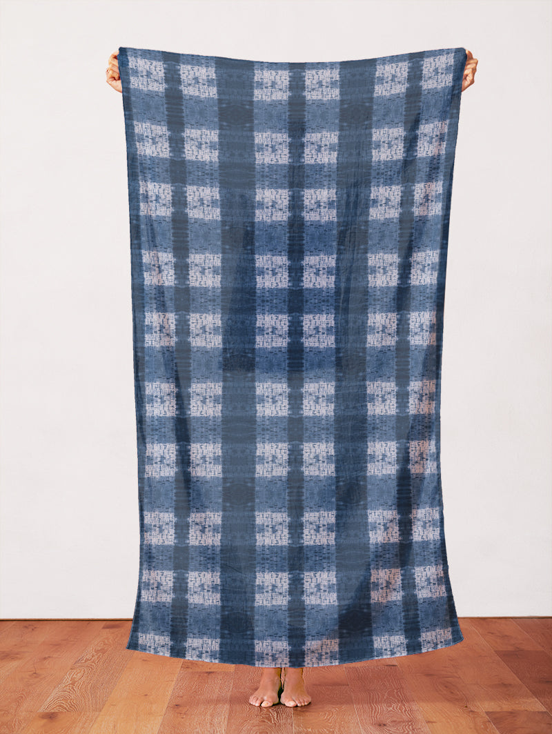 Pleat Plaid Shibori - Indigo