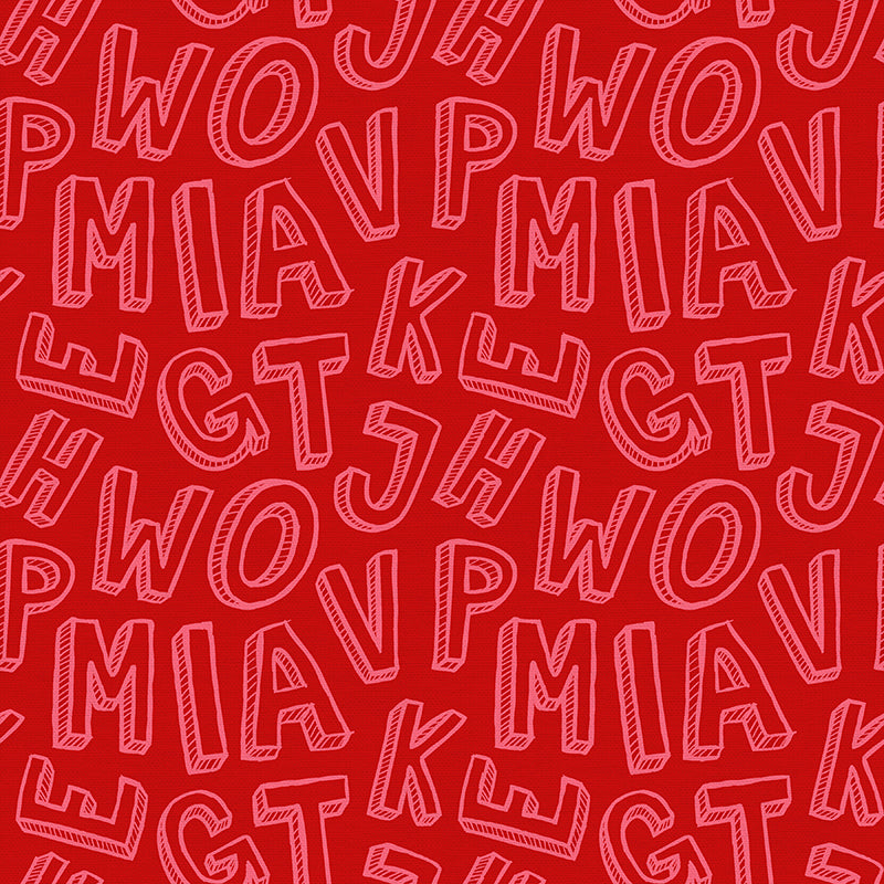 Shadow Box Letters - Red – Paintbrush Studio Fabrics