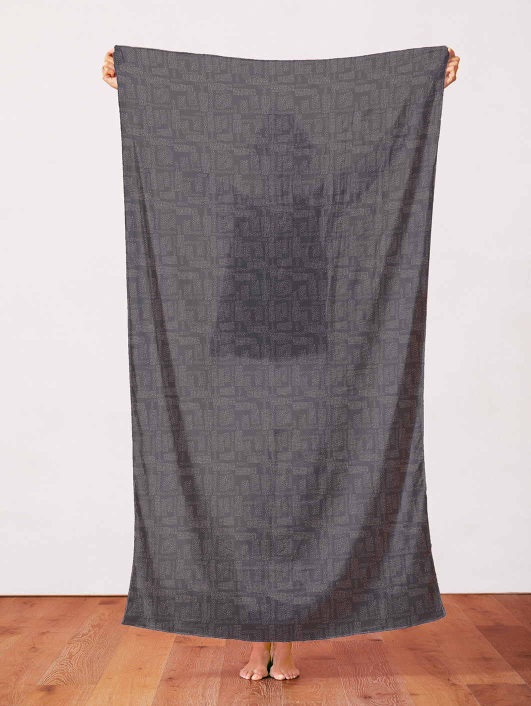 Kantha Cloth - Dark Grey