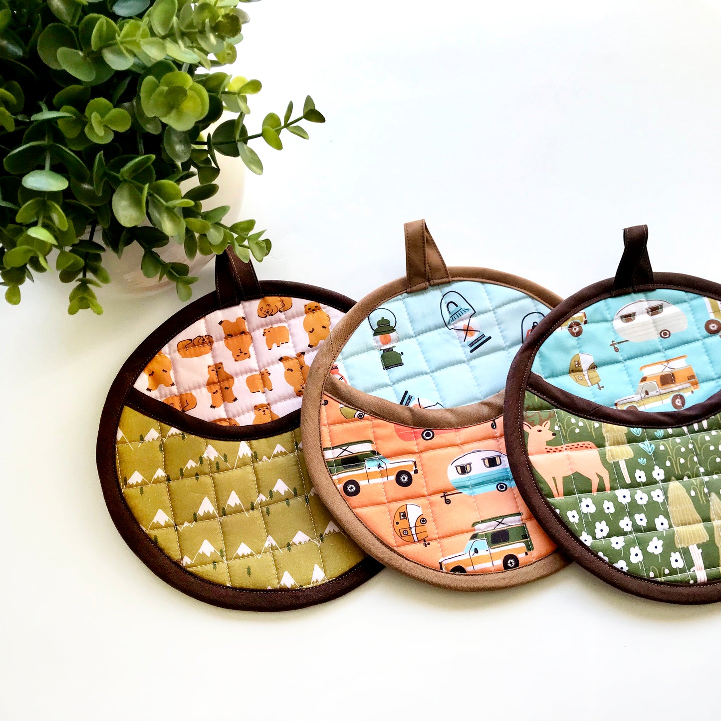 Round Quilted Potholder Free Sewing Pattern