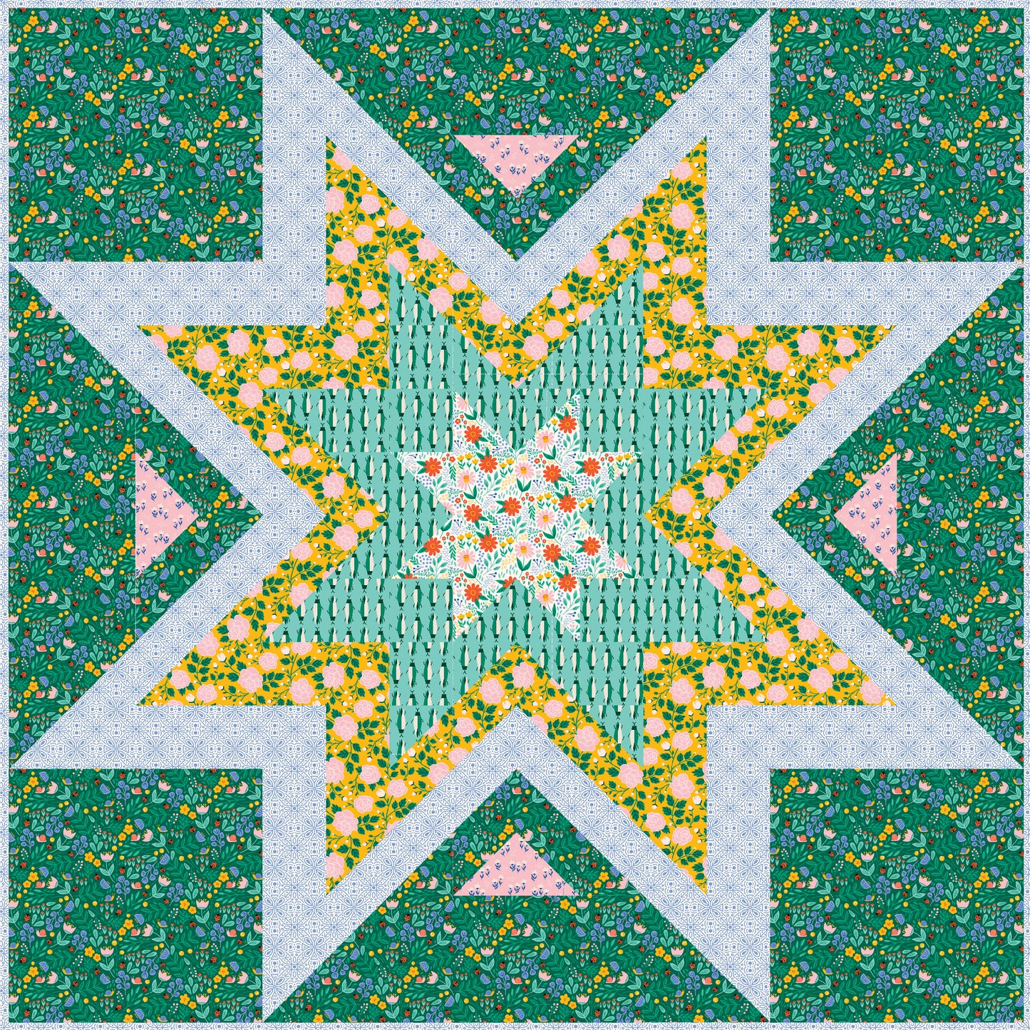Quilt Pattern -Expanding Stars By Quilty Love