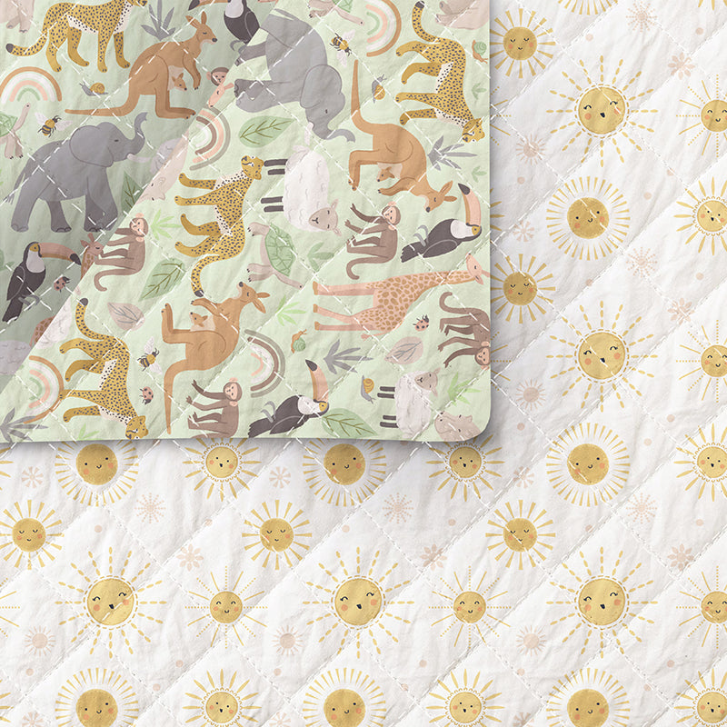 Jungle Safari Fabric Panel for Quilting, Hippo Fabric Panels, Cotton Fabric  Panel for Baby Quilts, Quilting Panel 