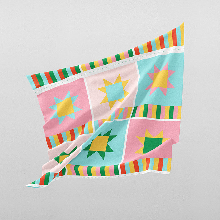 Placemat - Aqua/Pink