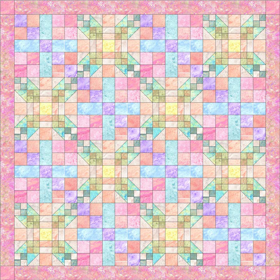 Pastel Star Pattern- Marblehead Pleasing Pastels by Ro Gregg
