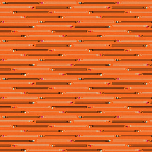 Pencil Stripes - Orange