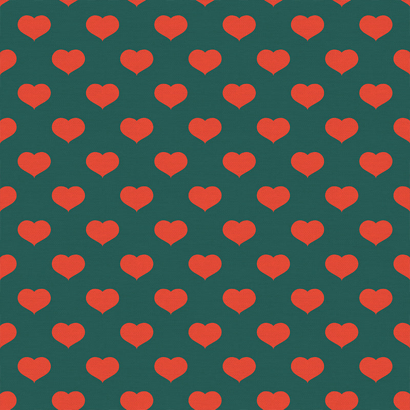 Hearts - Green/Red