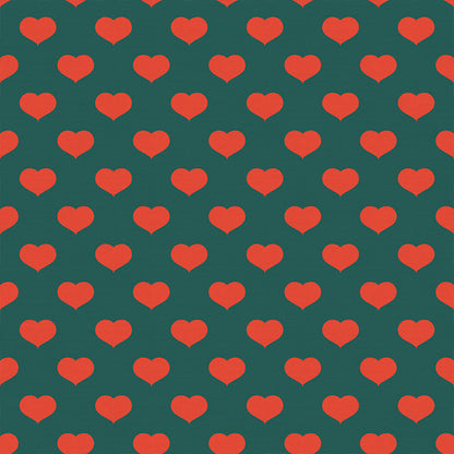 Hearts - Green/Red