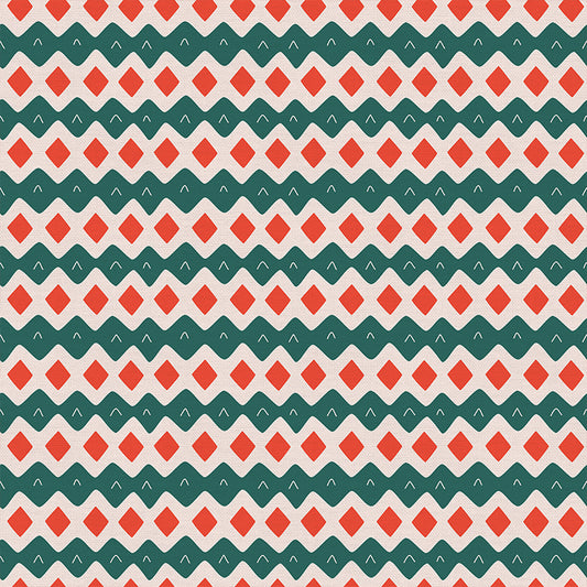 Rhombus Ornament - Green/Red