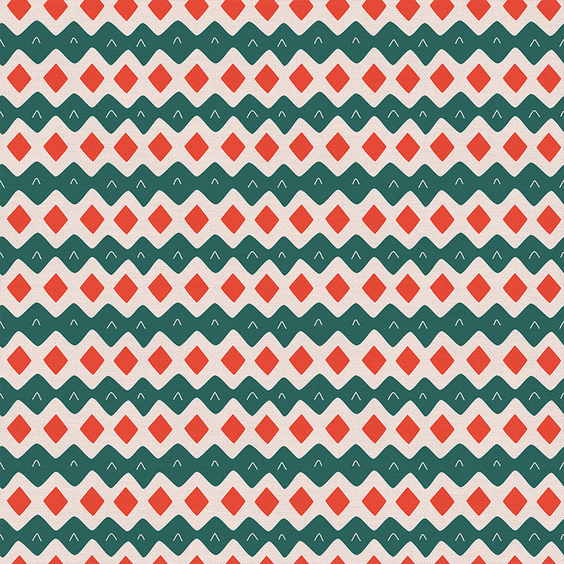 Rhombus Ornament - Green/Red