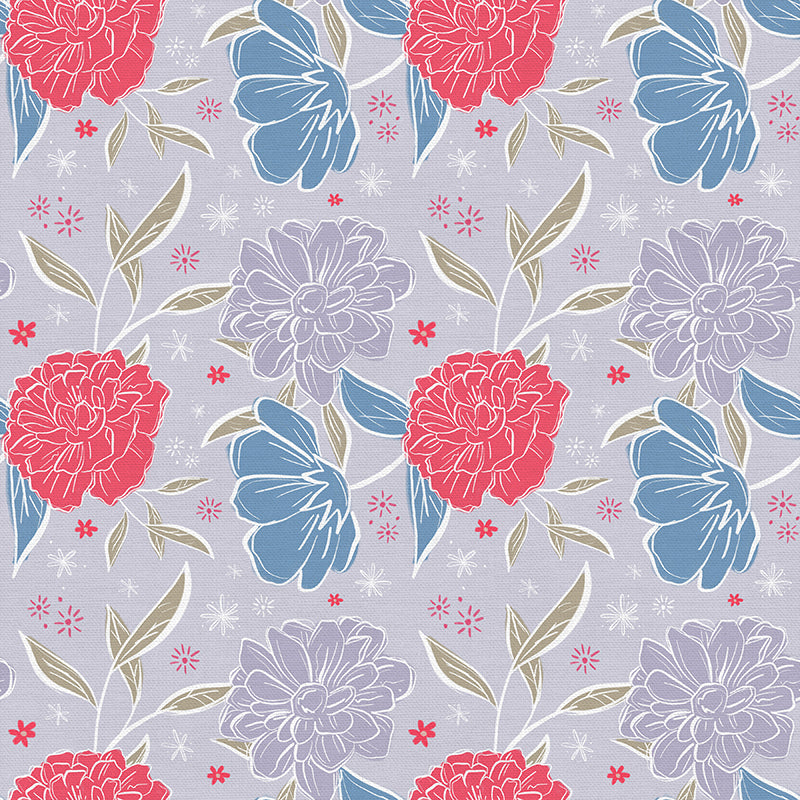 Silhouette Bloom - Dusty Purple