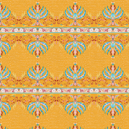 Floral Stripe - Yellow