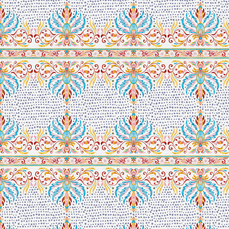 Floral Stripe - White