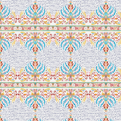 Floral Stripe - White