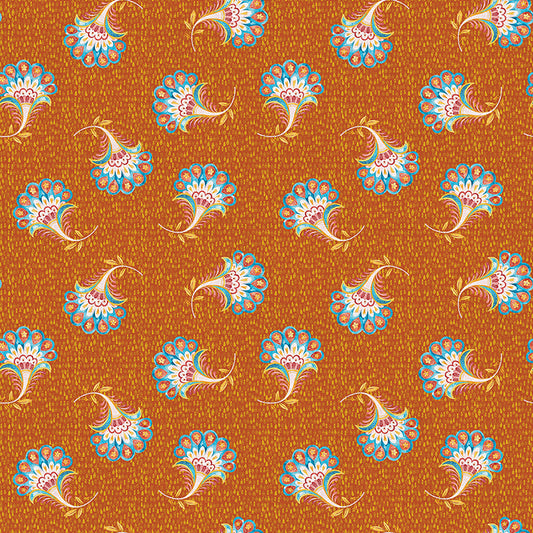 Floral Motif - Orange