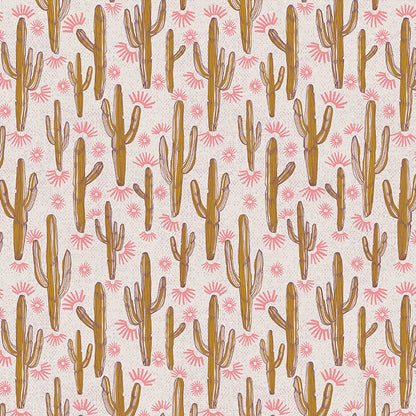 Dancing Saguaro Cactus - Gold/Pink