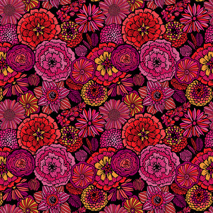 Blooming Elegance - Red/Pink/Orange