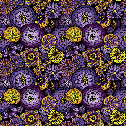 Blooming Elegance - Purple/Yellow