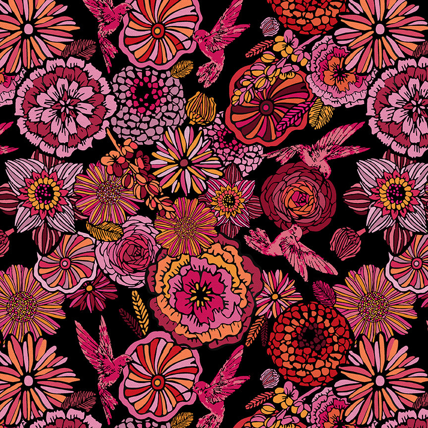 Flower Garden - Pink/Orange