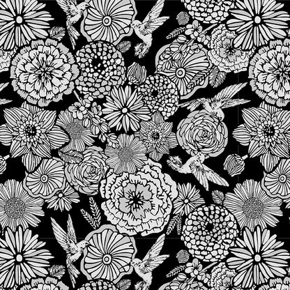 Flower Garden - Black/White