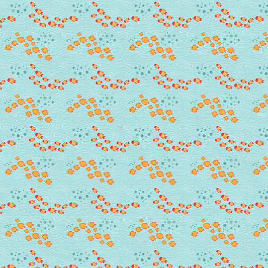 Swimming Fish - Light Blue
