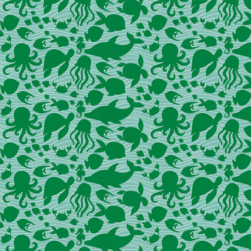 Ocean Outlines - Green