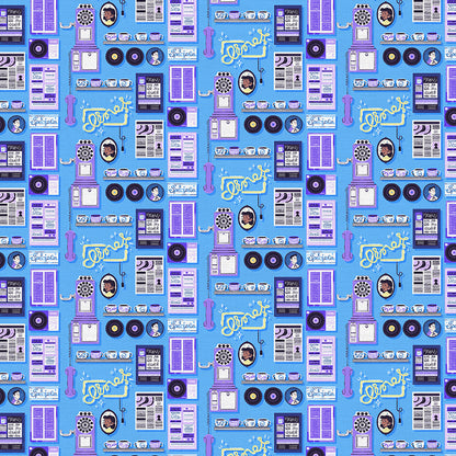 Diner Decor - Blue/Purple