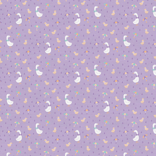 Ducks with Umbrellas - Purple